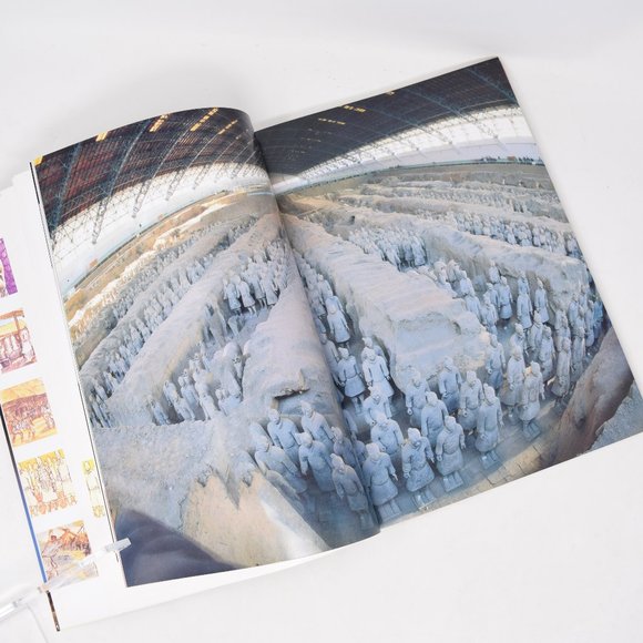 Emperor Qin Shihuang Eternal Terra Cotta Warriors Horses Archeology Signed Vtg - Picture 12 of 16